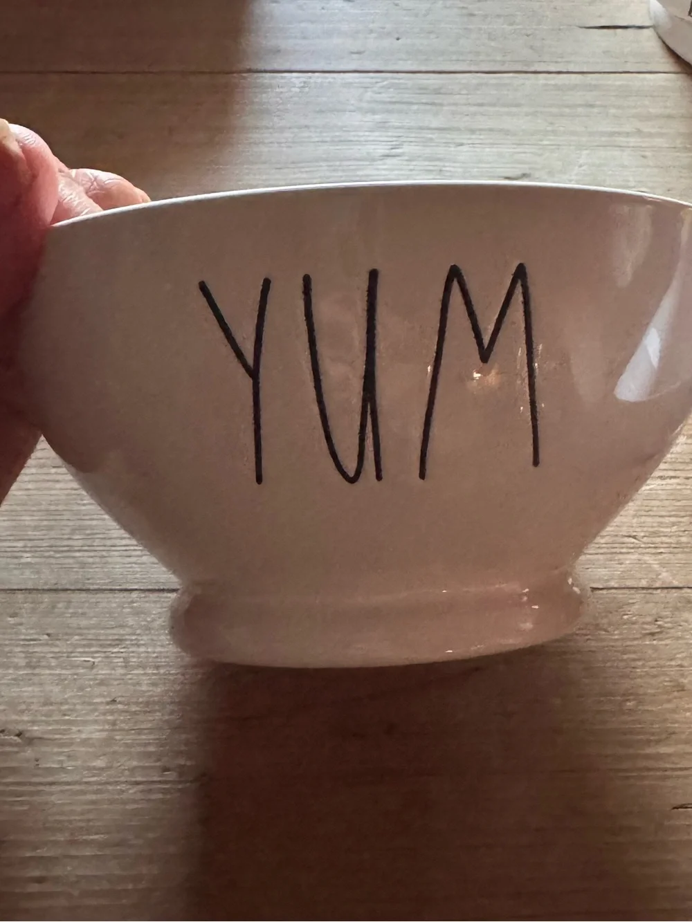 Rae Dunn White Ceramic Cereals Bowls Set with Black Lettering
